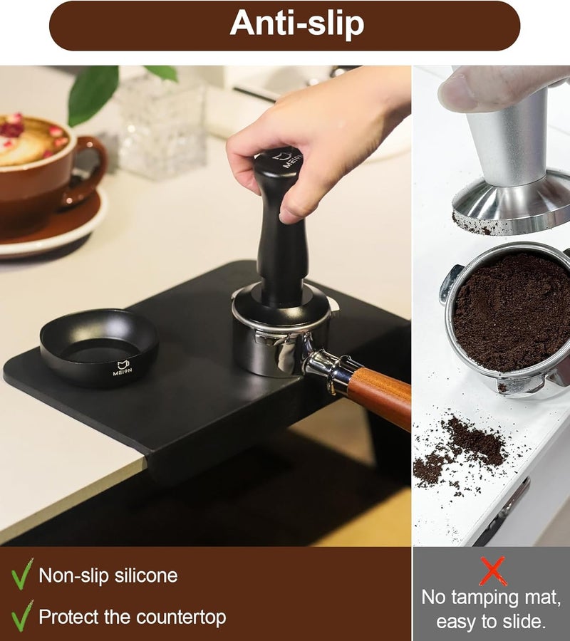 MEION Espresso Tamping mat, Coffee Espresso Tamper Mat, Food Grade Silicone Tamp Mat, Tamper Mat for Espresso Machine Espresso Accessories, Waterproof and Heat Resistant Espresso Mat - Image 3